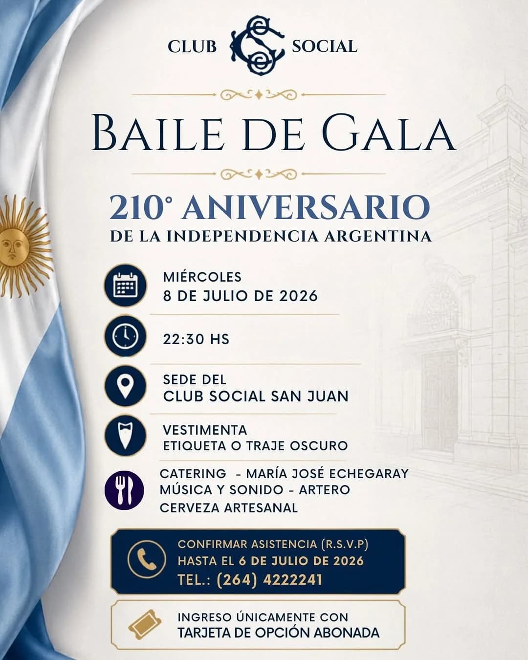 Baile de Gala - 210º Aniversario de la Independencia Argentina