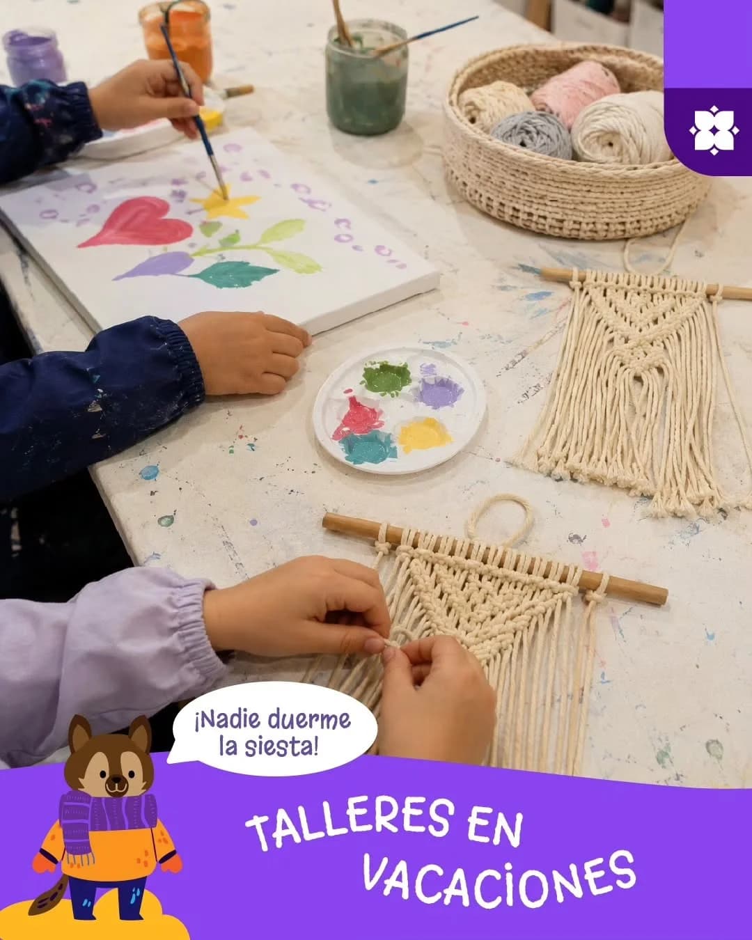 Talleres en Vacaciones: Taller de Pintura y Macrame