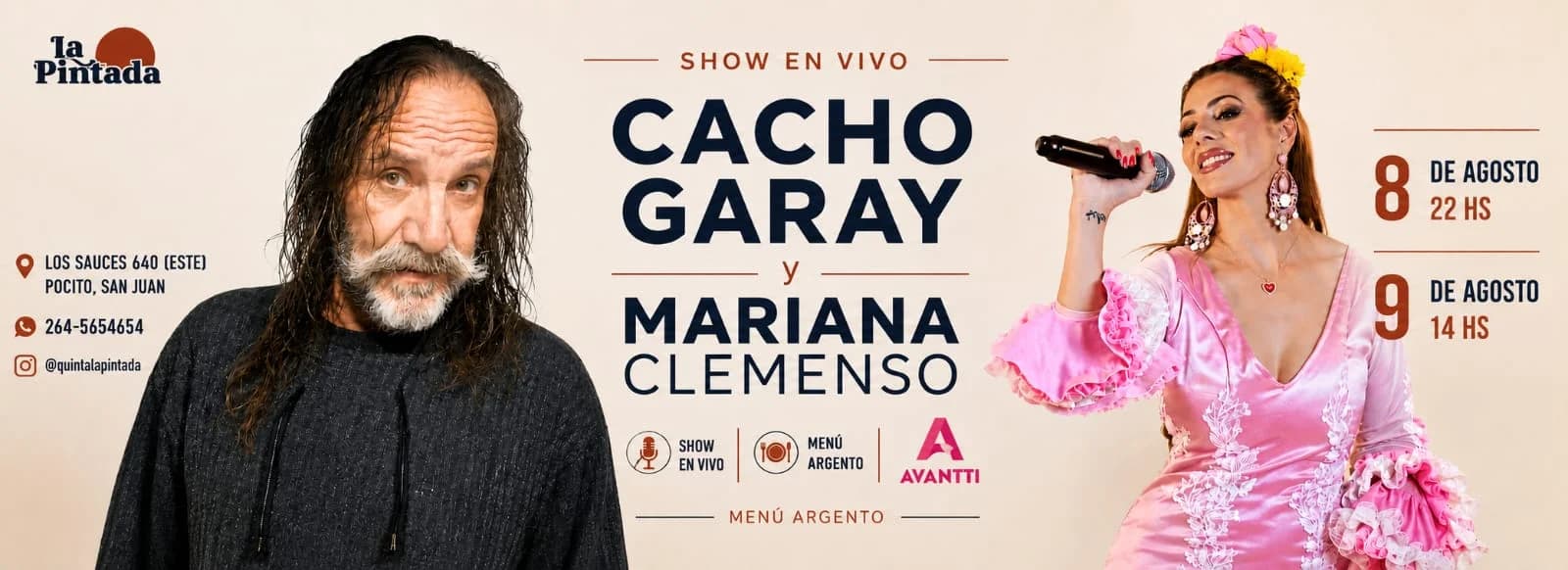 Cacho Garay y Mariana Clemenso