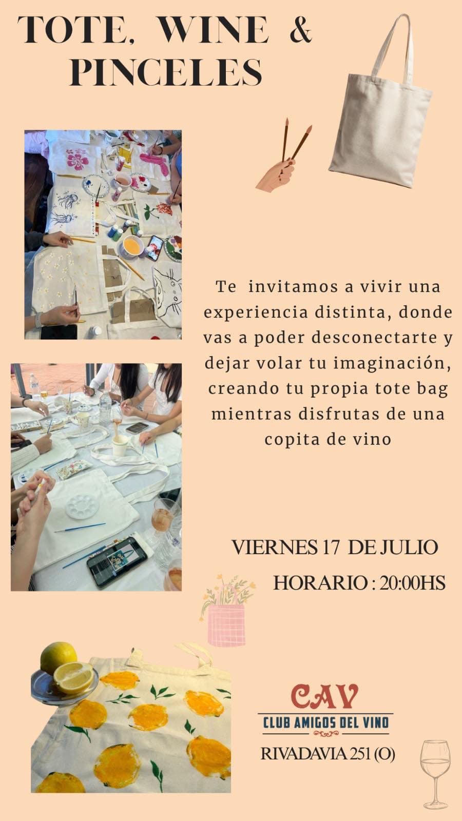 Tote, Wines & Pinceles — Conferencias
