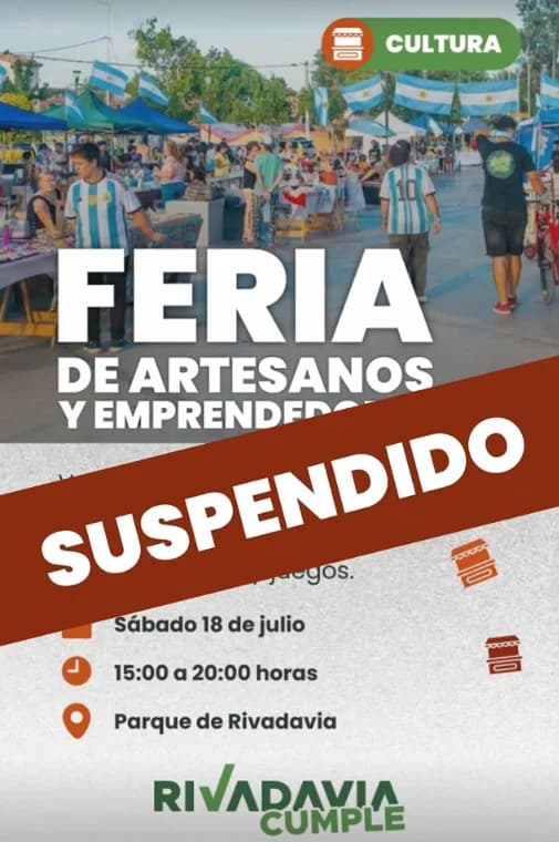Suspendido > Feria de Artesanos y Emprendedores