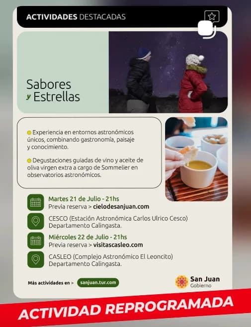 Suspendido > Sabores y Estrellas