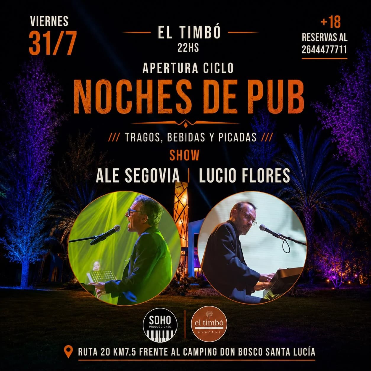 Noches de Pub: Ale Segovia y Lucio Flores