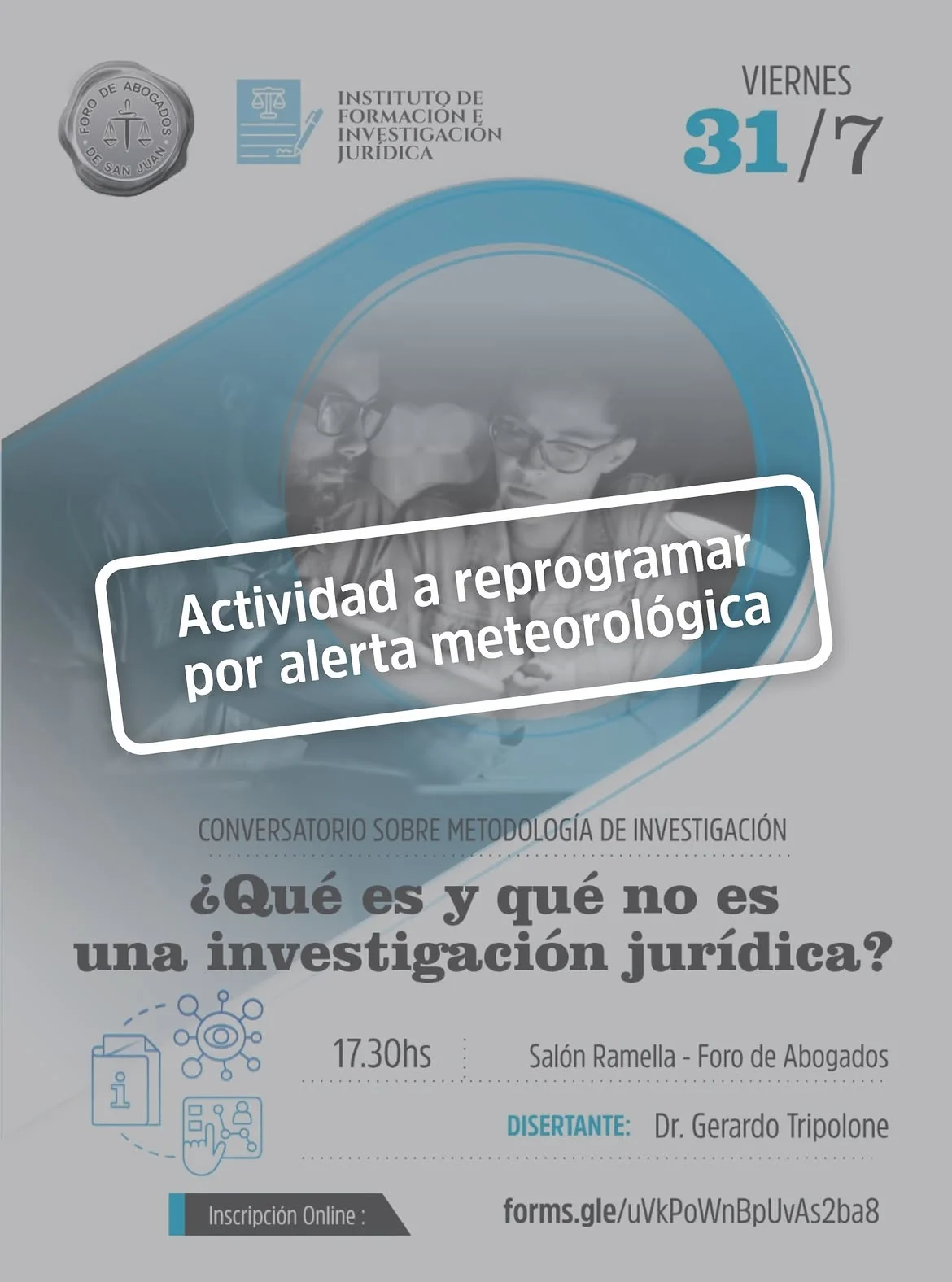 Suspendido > Conversatorio sobre Metodologia de Investigacion