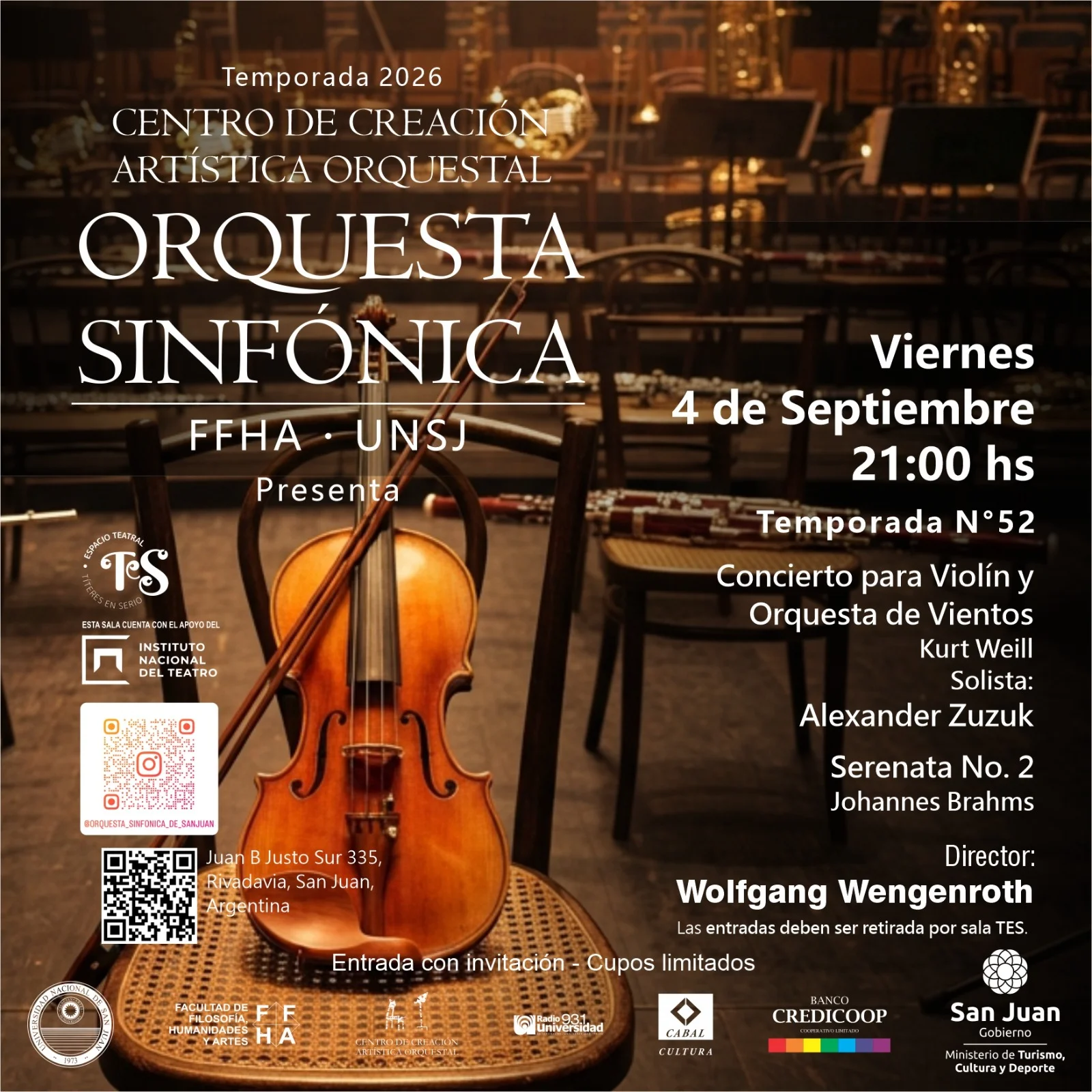 Suspendido > Orquesta Sinfonica FFHA - UNSJ