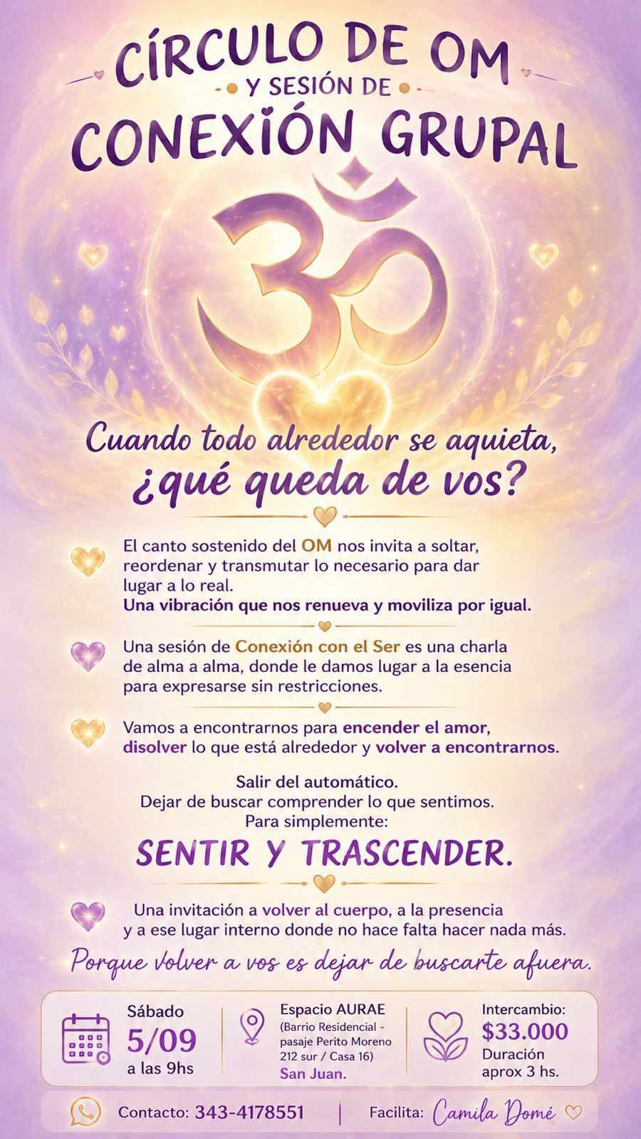 Circulo de OM y Encuentro con el Ser