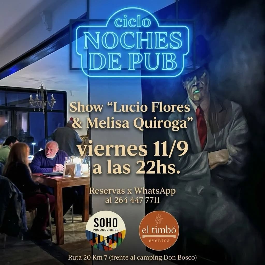 Ciclo Noches de Pub: Lucio Flores & Melisa Quiroga