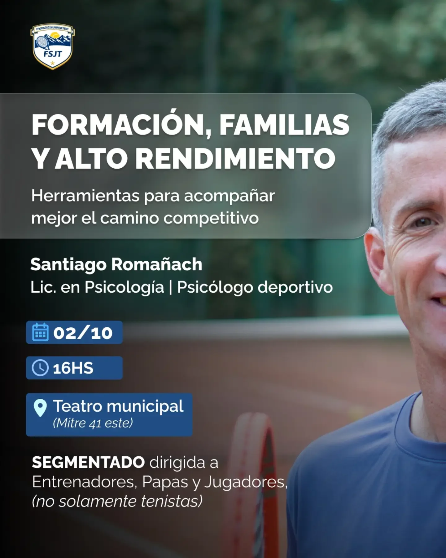 Santiago Romañach: "Formacion, Familias y Alto Rendimiento"