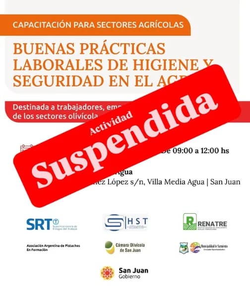 Suspendido > Capacitacion para Sectores Agricolas: Buenas Practicas Laborales de Higiene y Seguridad En el Agro