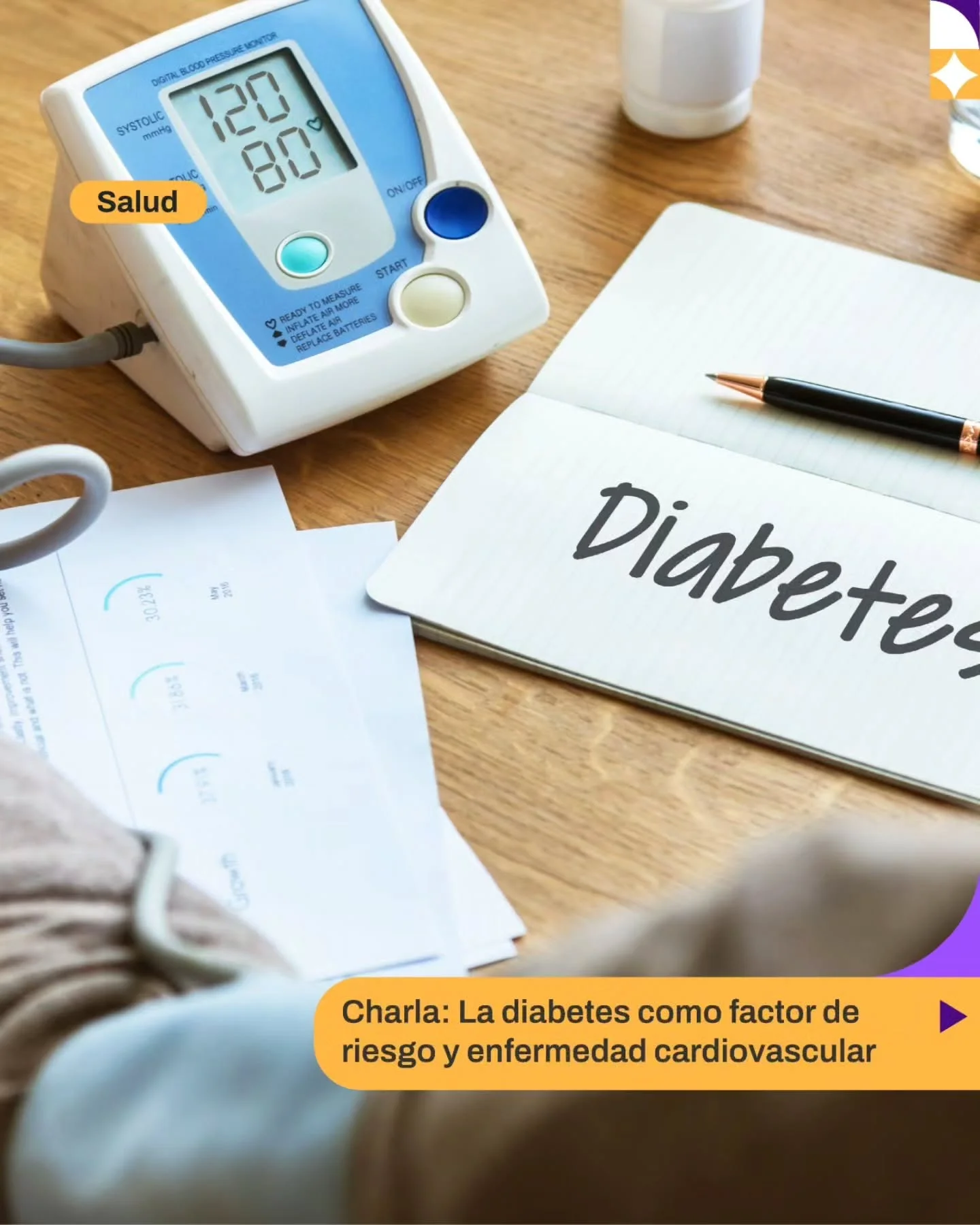 Charla: La Diabetes como Factor de Riesgo y Enfermedad Cardiovascular