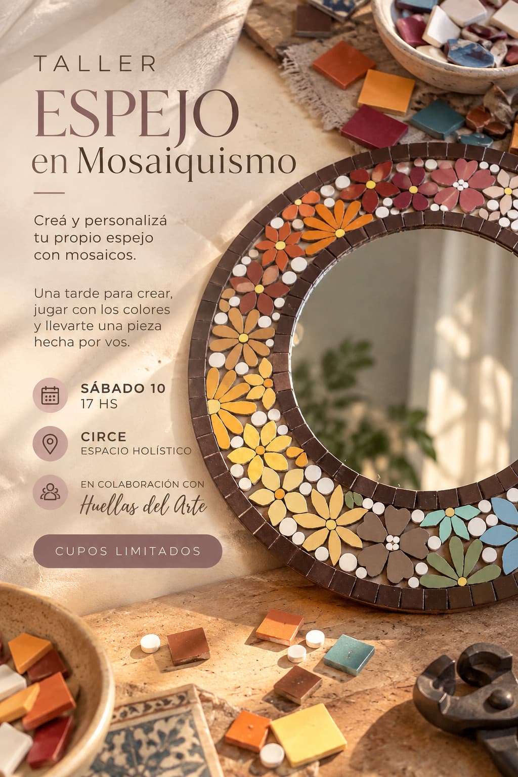 Taller de Espejo en Mosaiquismo