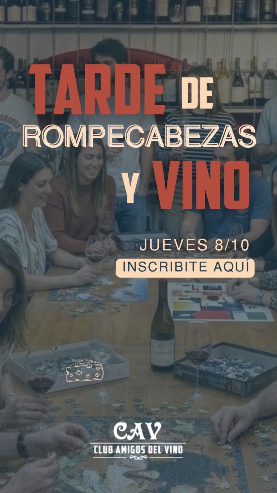 Rompecabezas y Vino