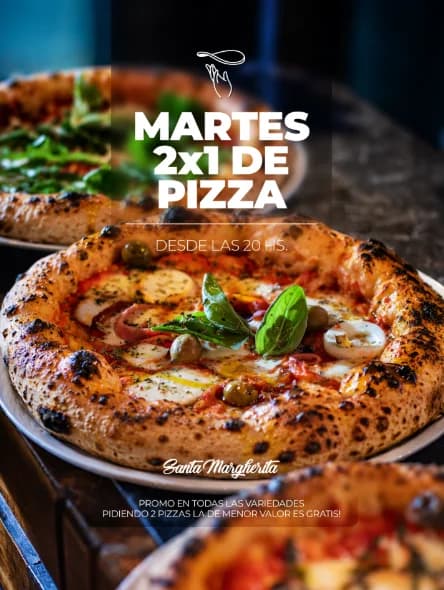 Martes de 2x1 en Pizza