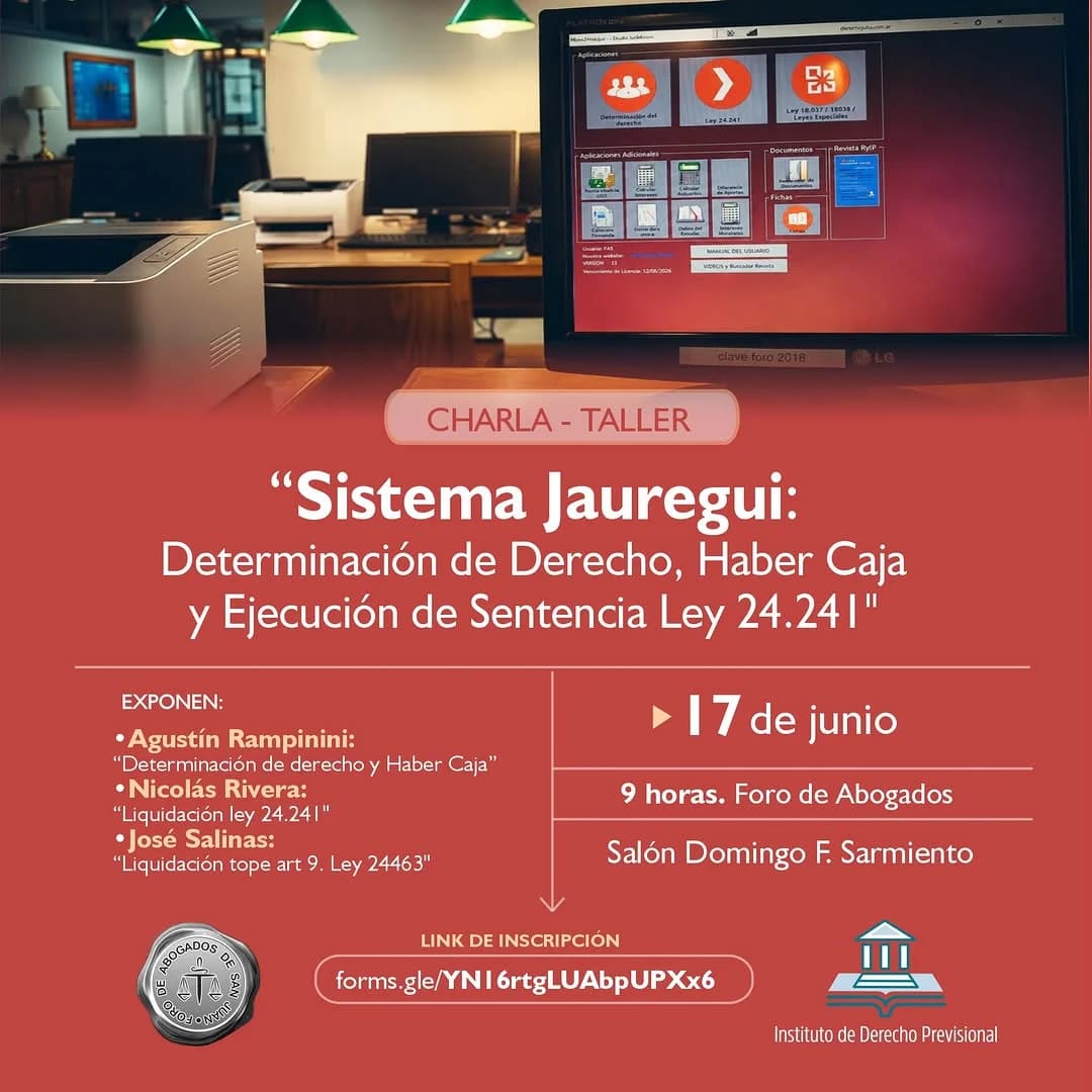 Sistema Jauregui: Determinacion de Derecho, Haber Caja y Ejecucion de Sentencia Ley 24.241