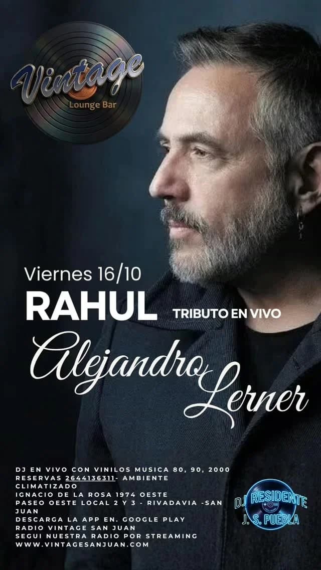 Rahul - Tributo a Alejandro Lerner