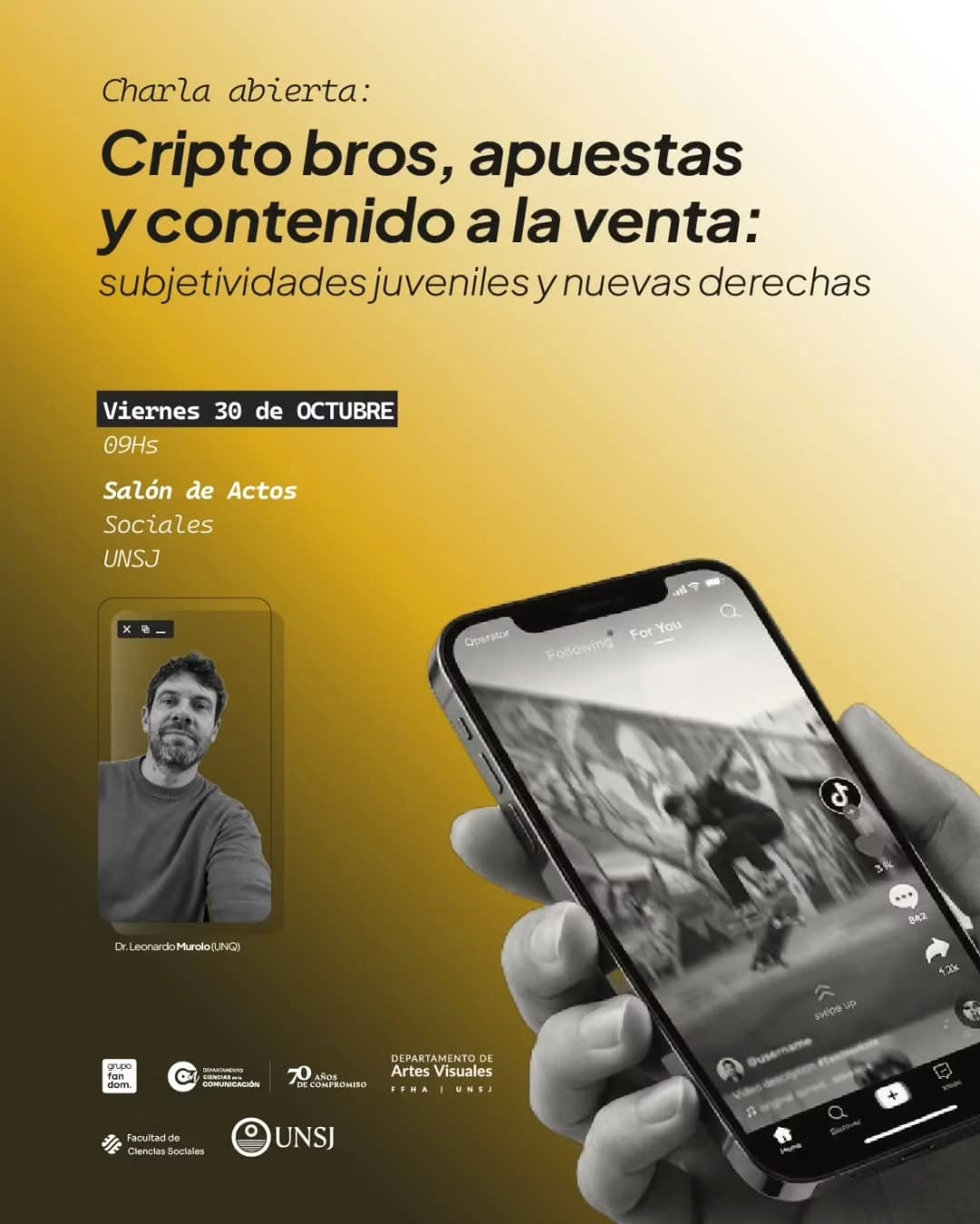 Charla Abierta: Cripto Bros, Apuestas y Contenido a la Venta — Conferencias