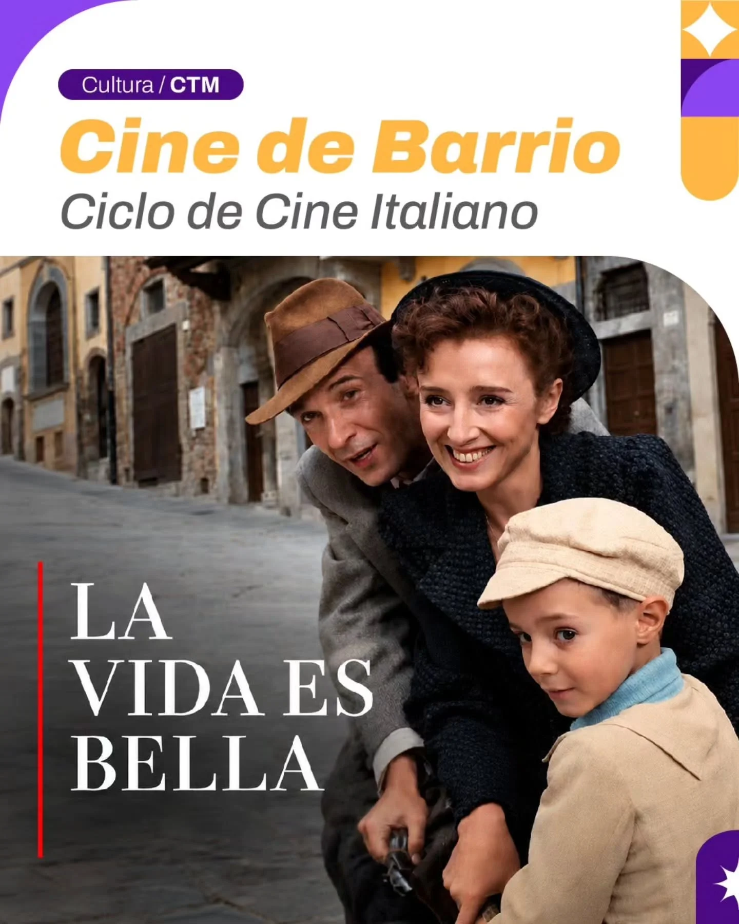 Cine de Barrio - Ciclo de Cine Italiano: "La Vida es Bella"