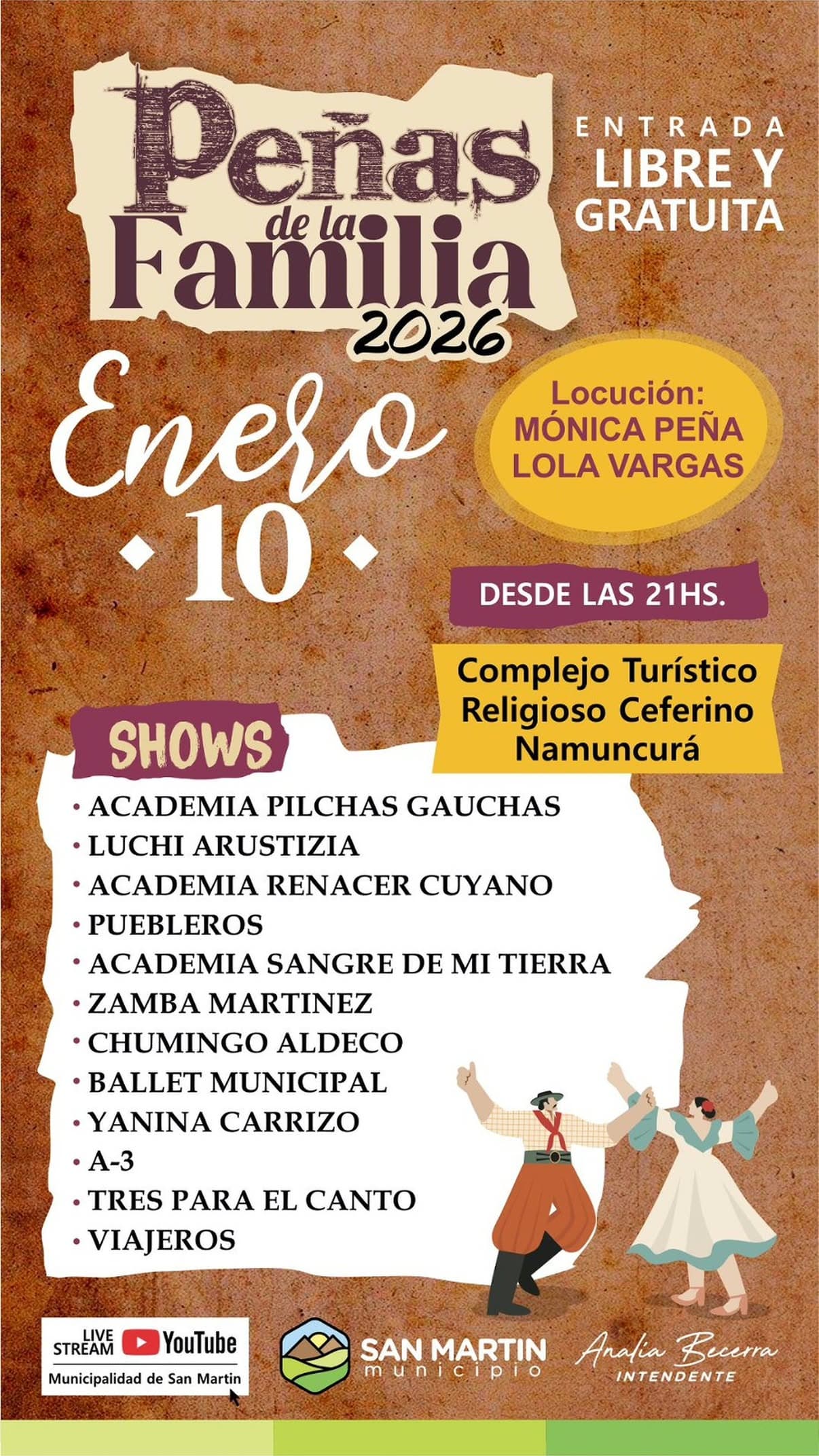 Peñas de la Familia 2026