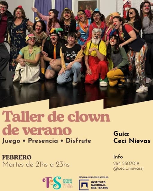 Exposiciones en San Juan: Taller de Clown de Verano en Espacio teatral TeS - Títeres en Serio el mar, 3 de febrero