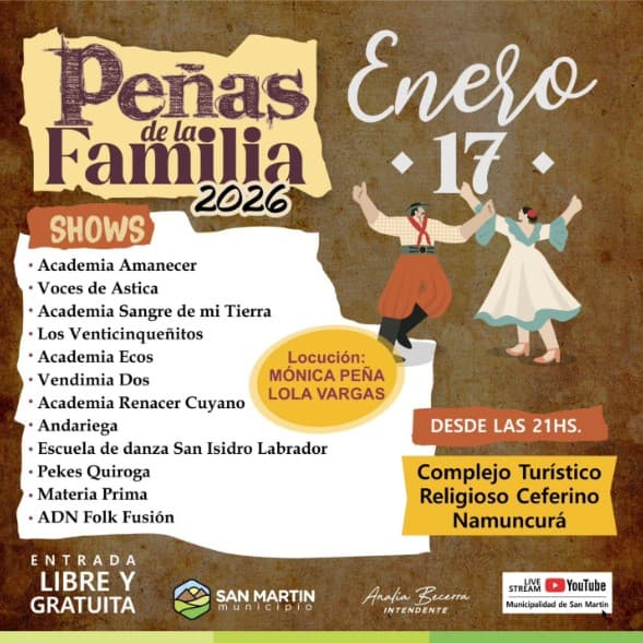 Peñas de la Familia 2026