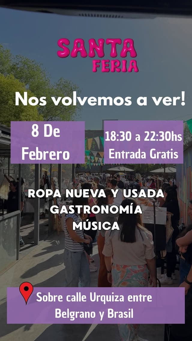 Ferias en San Juan: Santa Feria en Urquiza Sur & Brasil el dom, 8 de febrero