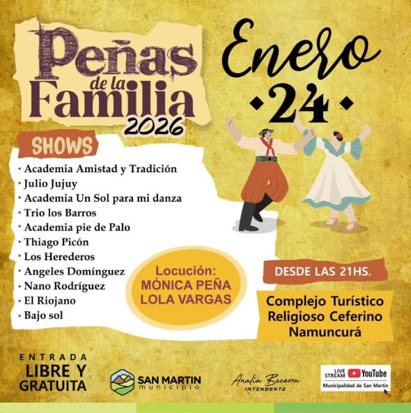 Peñas de la Familia 2026