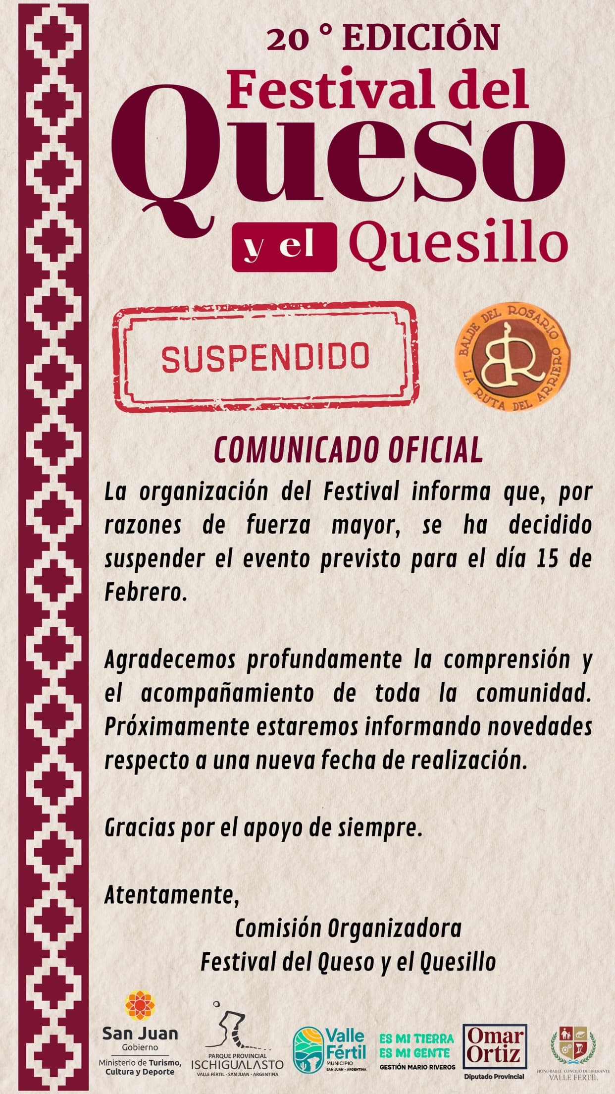 Suspendido > 20 º Edicion del Festival del Queso & Quesillo