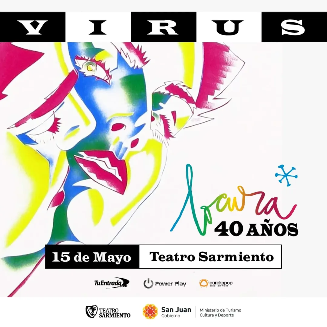 Música en San Juan: Virus en Teatro Sarmiento el vie, 15 de mayo