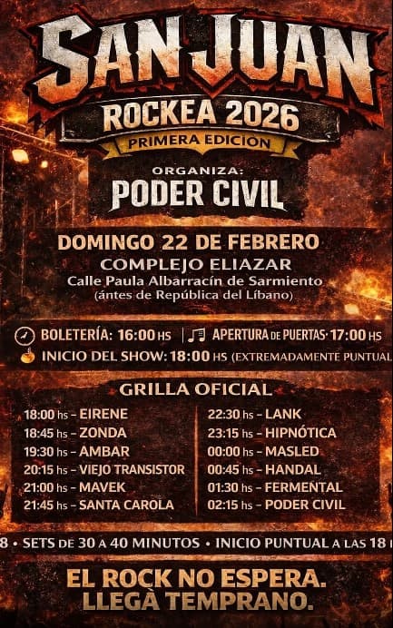 San Juan Rockea 2026 1º Edicion